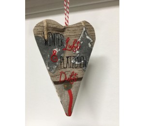 Stickserie ITH - Herzen mit Anhänger Weihnachtswünsche